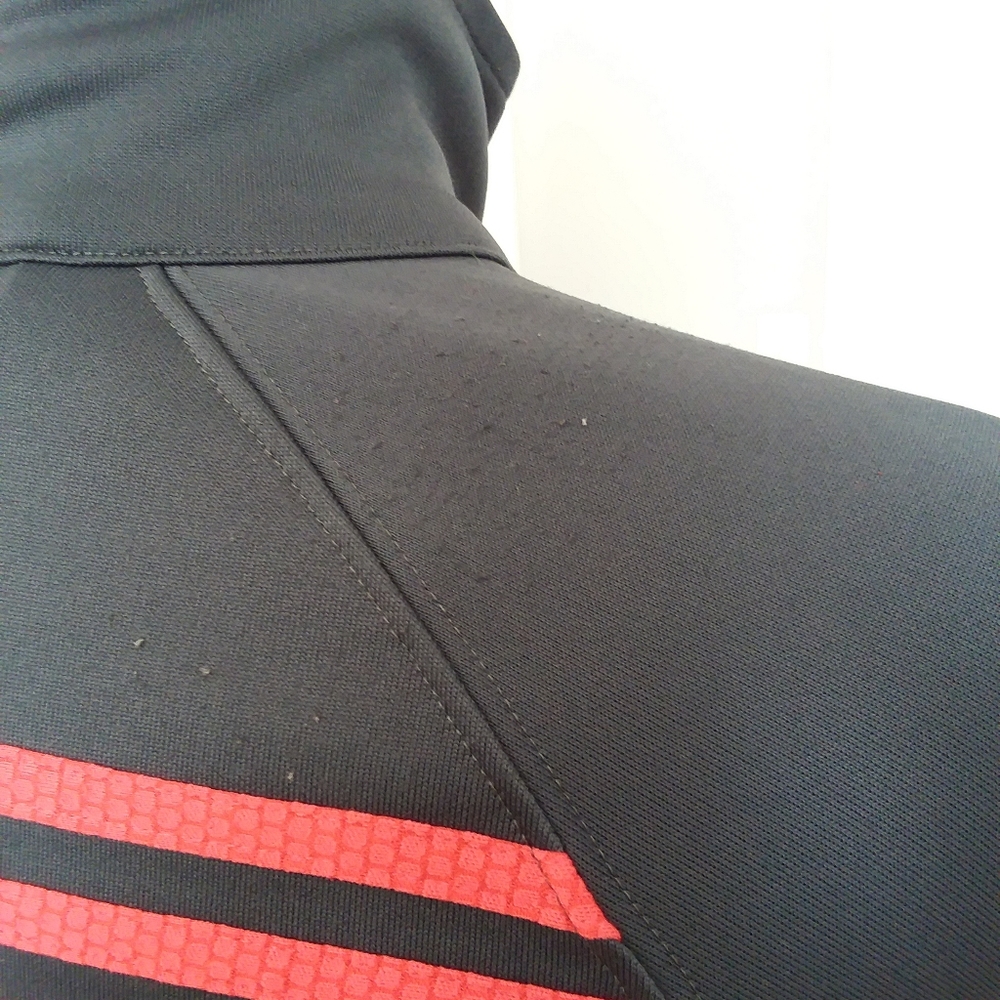 Adidas long sleeve zip-up grey pink jacket - Picture 4 of 8